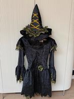 Heksenjurk met muts, neus en pruik maat 36-38, Ophalen of Verzenden, Zo goed als nieuw, 122 t/m 128, Meisje