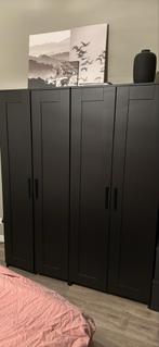 2 Donkerbruine Brimnes IKEA kasten, Ophalen, Kunststof, Gebruikt, 50 tot 100 cm