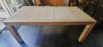 Massief eiken eetkamertafel, Ophalen, Gebruikt, 100 tot 150 cm, Eikenhout
