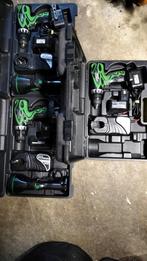 3x Hitachi boormachine 12v accu met 2x draagbare lamp, Ophalen of Verzenden, Gebruikt, Boor- en Schroefmachine
