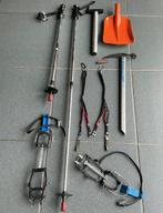 Tourski set telescoopstokken schep pickel stijgijzers riemen, 100 tot 140 cm, Overige typen, Zo goed als nieuw, Skiën