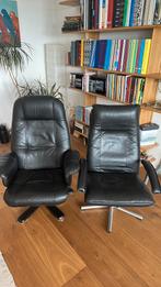 2 zwarte zitstoelen, Huis en Inrichting, Fauteuils, Ophalen, Zo goed als nieuw