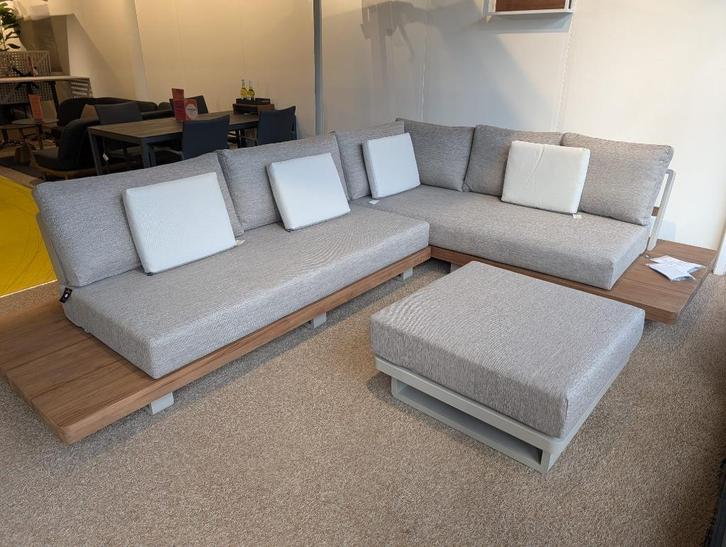 SHOWROOM SALE APELDOORN, Tuin en Terras, Tuinsets en Loungesets, Nieuw, Loungeset, Aluminium, 5 zitplaatsen, Bank, Hocker, Stoel