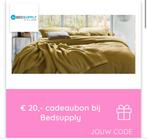 Beddsupply €20 Kortingscode, Tickets en Kaartjes, Kortingen en Cadeaubonnen, Eén persoon, Kortingsbon
