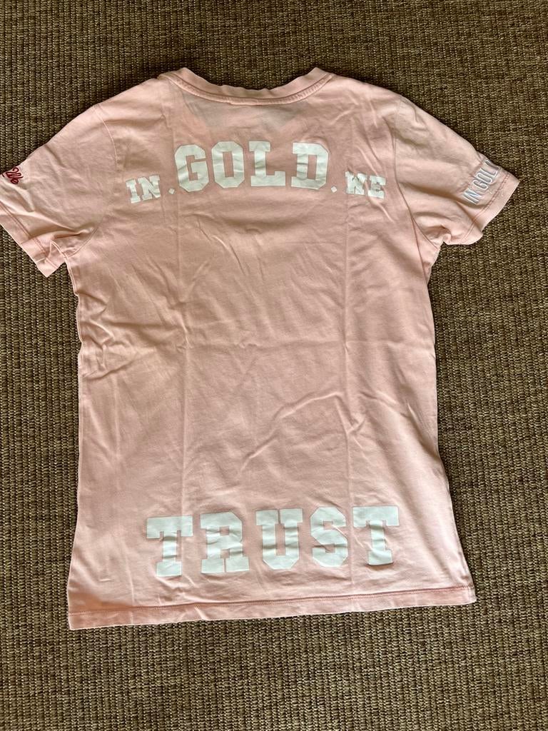 In Gold We Trust t-shirt, Ophalen, Zo goed als nieuw, Overige maten, Zwart