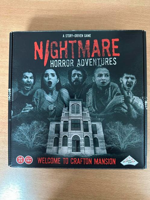 Nightmare Horror Adventures - Welcome to Crafton Mansion NL, Hobby en Vrije tijd, Gezelschapsspellen | Bordspellen, Zo goed als nieuw