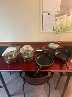 Complete kitchen set – pots, pans, plates, glasses, utensils, Ophalen, Zo goed als nieuw