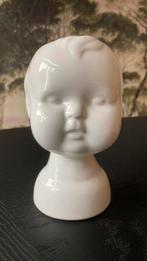 Vintage bloempot hoofd wit aardewerk, Tuin en Terras, Bloempotten, Rond, Ophalen of Verzenden, Zo goed als nieuw, Aardewerk