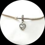 Pandora hanger Hartje " Mom " 791521CZ / retired, Gebruikt, Pandora, Ophalen of Verzenden, 1 bedel