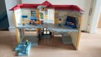 Playmobil School / huis met Poppetjes en Accessoires, Ophalen of Verzenden, Gebruikt