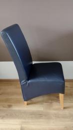 Eetkamer stoelen, Ophalen, Gebruikt, Blauw, Leer