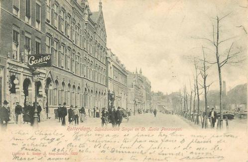 (388-577-023) Rotterdam Schiedamsche Singel en St Lucia Pens, Verzamelen, Ansichtkaarten | Nederland, Zuid-Holland, Verzenden