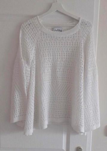 Ribkoff witte ooengewerkte dungebreide trui maat M beschikbaar voor biedingen