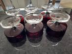 Prachtige schaaltjes van rood glas op voet, Ophalen of Verzenden, Overige stijlen, Glas, Schaal of Schalen