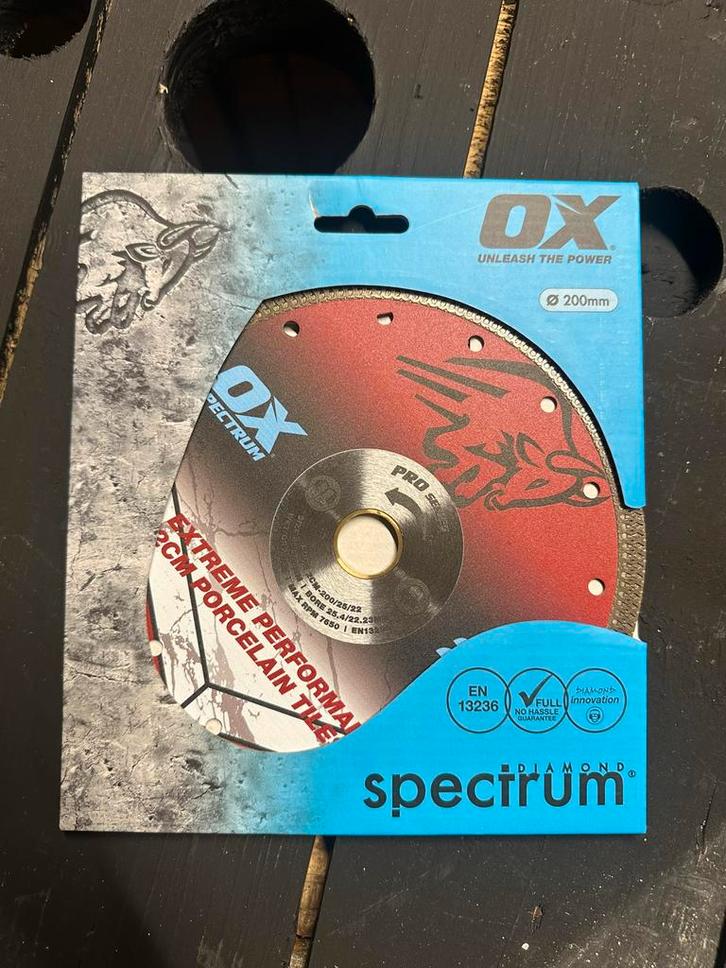 3x OX Spectrum Diamant Snijblad 200mm - Nieuw, Doe-het-zelf en Verbouw, Overige Doe-het-zelf en Verbouw, Nieuw, Ophalen of Verzenden