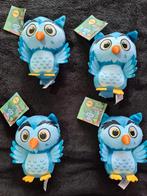 4 schattige blauwe uilen knuffels Lidl bosmini's met kaartje, Ophalen of Verzenden, Nieuw, Overige typen