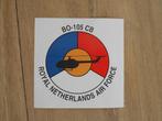 Sticker Bo 105 RNLAF, nieuw, Ophalen of Verzenden, Landmacht, Nederland, Overige typen