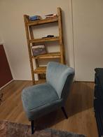 WOOOD Fauteuil Velvet Lichtblauw, Ophalen of Verzenden, Zo goed als nieuw, Modern