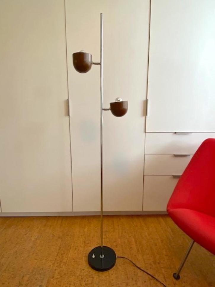 Retro vloerlamp, Huis en Inrichting, Lampen | Vloerlampen, Gebruikt, 150 tot 200 cm, Metaal, Ophalen