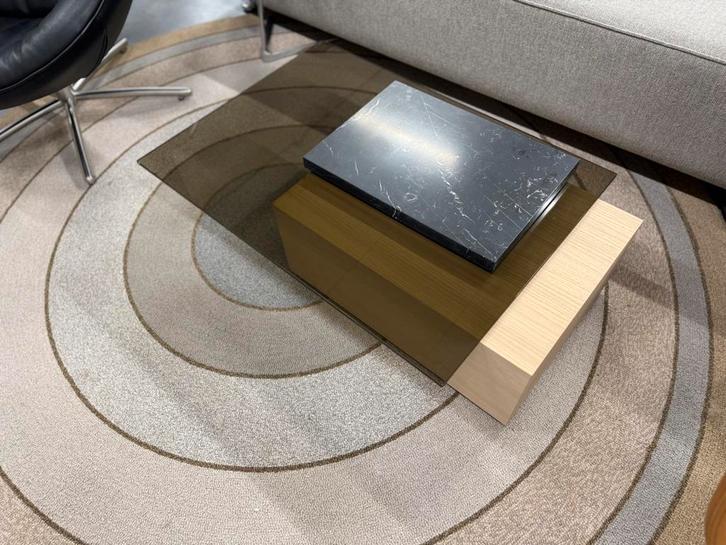 Showmodel Gelderland 10050 Palea Salontafel Eiken Marmer, Huis en Inrichting, Tafels | Salontafels, Nieuw, Minder dan 50 cm, 50 tot 100 cm