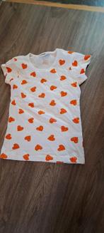 Leuk Shirt met oranje hartjes, Ophalen of Verzenden, Zo goed als nieuw, Meisje, Shirt of Longsleeve