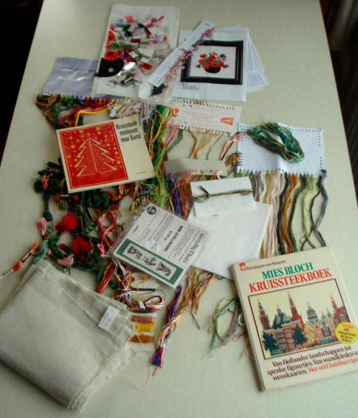 partij spullen voor borduren zie omschrijving, Hobby en Vrije tijd, Borduren en Borduurmachines, Zo goed als nieuw, Borduurpakket