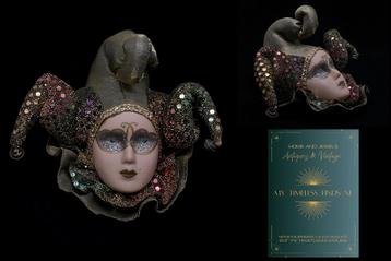 Porselein muurmasker harlekijn narren masker - K1MON2 beschikbaar voor biedingen