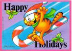 Ansichtkaart	Garfield	Happy Holidays	Kerstkaart, Verzamelen, Ansichtkaarten | Themakaarten, Feest(dag), 1960 tot 1980, Ongelopen