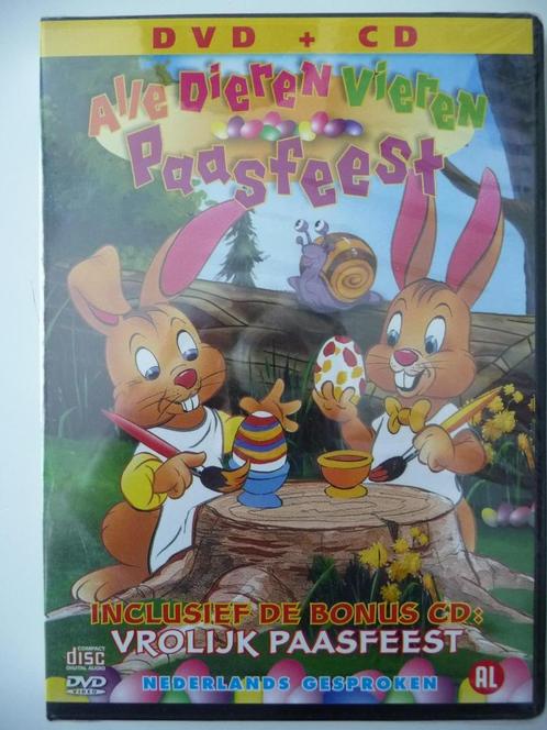01A: Alle dieren vieren paasfeest (dvd en cd, in plastic), Cd's en Dvd's, Dvd's | Tekenfilms en Animatie, Nieuw in verpakking