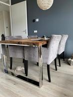 Rofra eettafel spoorweghout, Huis en Inrichting, Tafels | Eettafels, Ophalen, Zo goed als nieuw, Rechthoekig, 50 tot 100 cm