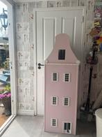 Hoog herenhuis grachtenpand met Maileg behang, Ophalen, Zo goed als nieuw, Poppenhuis