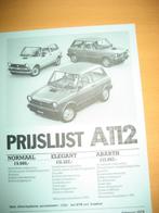 Autobianchi A112 Elegant Abarth 1979 folder prijslijst, Ophalen, Zo goed als nieuw, Overige merken