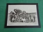 1935 foto Schiphol klas jongens Duitse Junkers 52 vliegtuig, Verzenden, Voor 1940, Zo goed als nieuw