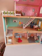 Leuk poppenhuis met meubels, Kinderen en Baby's, Speelgoed | Poppenhuizen, Ophalen, Gebruikt, Poppenhuis