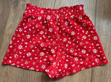 We Fashion meisjes short rood bloemenprint - maat 122/128 beschikbaar voor biedingen