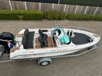 Zeer nette console/speedboot  compleet met motor en trailer, 70 pk of meer, Ophalen of Verzenden, Zo goed als nieuw, 3 tot 6 meter
