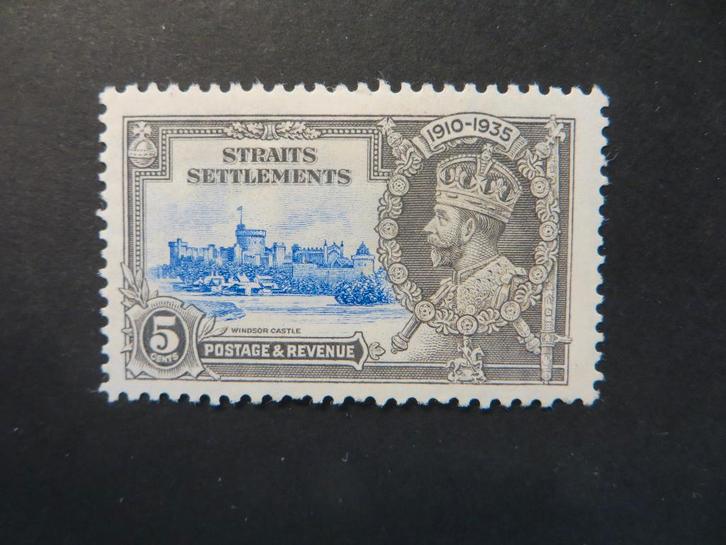A06031: Straits Settlements GV 5 c, Postzegels en Munten, Postzegels | Azië, Oost-Azië, Ophalen of Verzenden