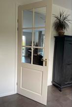 Witte opdek deuren met glas, Doe-het-zelf en Verbouw, Deuren en Horren, Ophalen, 215 cm of meer, Binnendeur, Zo goed als nieuw