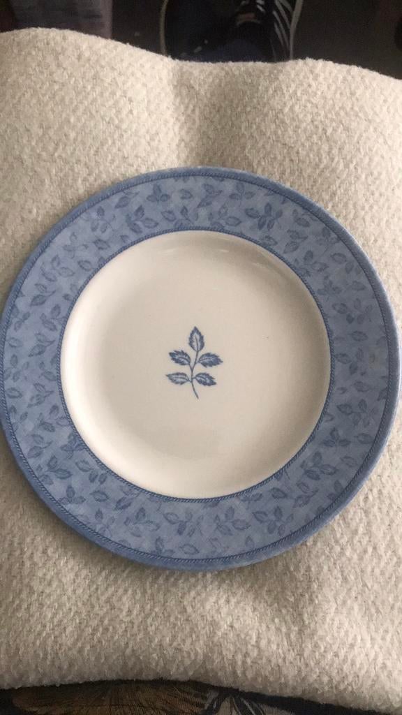 6 dinerborden blauw-wit, Ophalen of Verzenden, Zo goed als nieuw, Bord(en), Overige stijlen