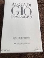 Giorgio Armani acqua di gio 200ml edt nieuw en geseald, Ophalen of Verzenden, Nieuw