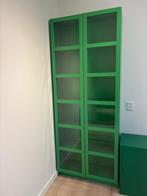 Billy boekenkast met glazen deuren, groen, Ophalen, Met deur(en), 200 cm of meer, 50 tot 100 cm