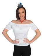 Tiroler blouse wit: van € 12,50 voor € 5,50, Ophalen of Verzenden, Nieuw, Kostuum, Overige