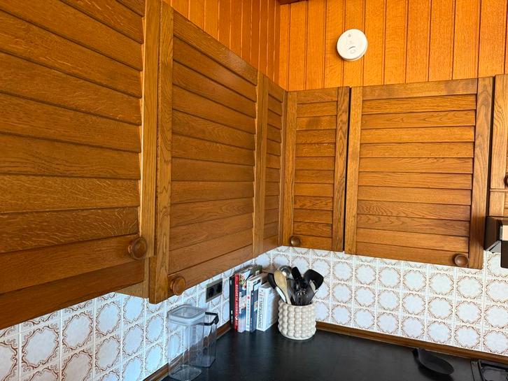 Vintage Eiken Keuken uit 1976 (excl. vaatwasser), Huis en Inrichting, Keuken | Complete keukens, Gebruikt, Overige typen, Graniet of Steen