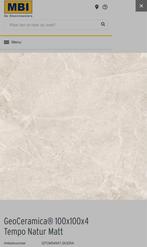 Geoceramica Tempo Natur Matt 100x100x4 - 14m2, Doe-het-zelf en Verbouw, Tegels, 60 cm of meer, Keramiek, Nieuw, Ophalen of Verzenden