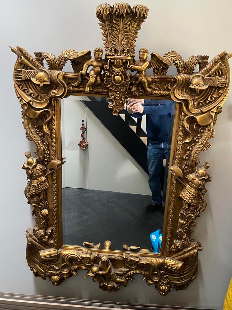 Barok spiegel 100x155cm, Ophalen, Rechthoekig