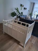 Oud vintage wit houten baby ledikant, Ophalen of Verzenden, Gebruikt, Ledikant