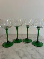 Luminarc Wijnglazen – Set van 4 met Groene Voet, Antiek en Kunst, Ophalen of Verzenden