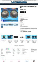 Concord CS1000 10 inch subwoofer ( 2 x ) 25cm, Auto diversen, Autospeakers, Gebruikt, ., Ophalen of Verzenden, CONCORD