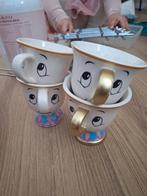 4 Disney Belle en het Beest Kopjes, Huis en Inrichting, Keuken | Servies, Keramiek, Ophalen of Verzenden, Zo goed als nieuw, Overige stijlen