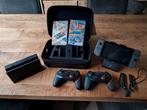 Mooie nintendo switch met games en controllers, Ophalen, Met 3 controllers of meer, Switch Original, Met games